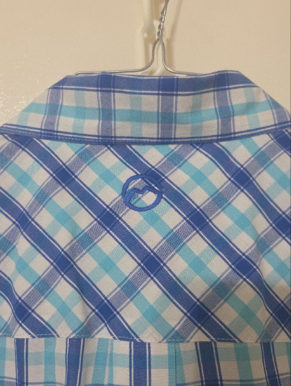 Magellan Outdoors Men’s Blue & Teal Plaid Short-Sleeve Button-Down Shirt - Sz XL - Picture 9 of 12